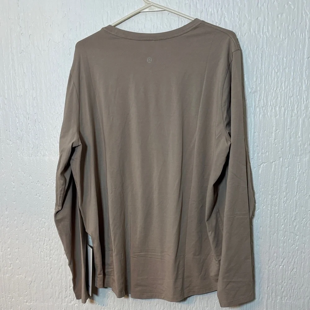 NWT Lululemon Athletica Long Sleeve Tee - Taupe Women Size 16 - Picture 6 of 7